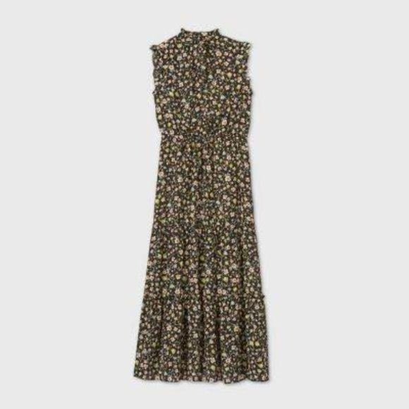 Who What Wear Dresses & Skirts - NEW Women's Floral Print Sleeveless Ruffle Dress